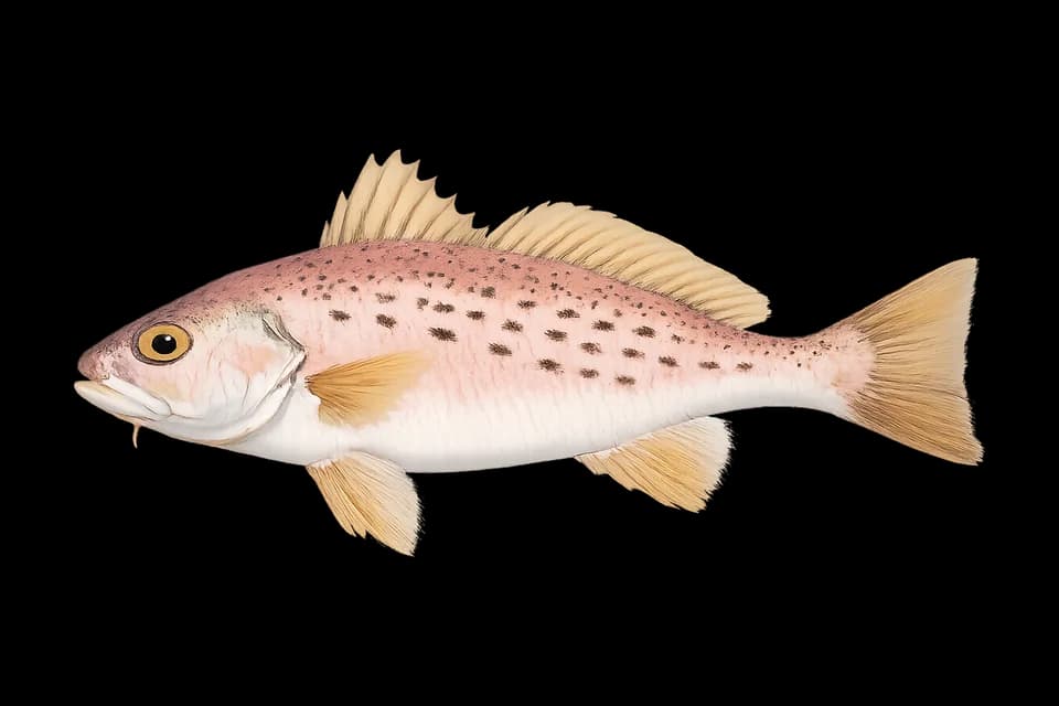 Illustration of an Atlantic croaker (Micropogonias undulatus)